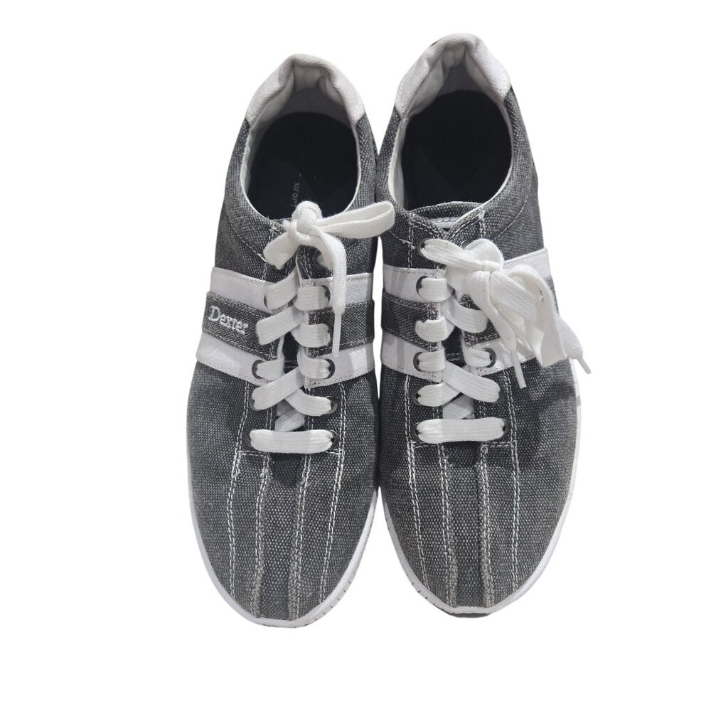 Dexter Mens Bowling Shoes Size 11.5 Gray & White Non-Marking Rubber Sole